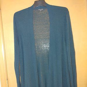EILEEN FISHER Woman's Long Sleeves Cardigan Green Size XL Pre-owned